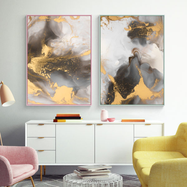 Wall Art prints - Marbled Pattern 3 sets - Poster Prints -Canvas Prints - Image 3