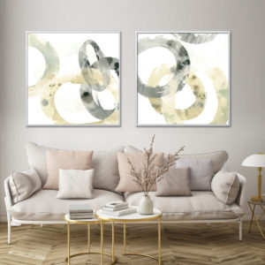 Wall Art Prints - Neutral Halo I by June Vess (2 sets)- Canvas Prints-Poster Prints