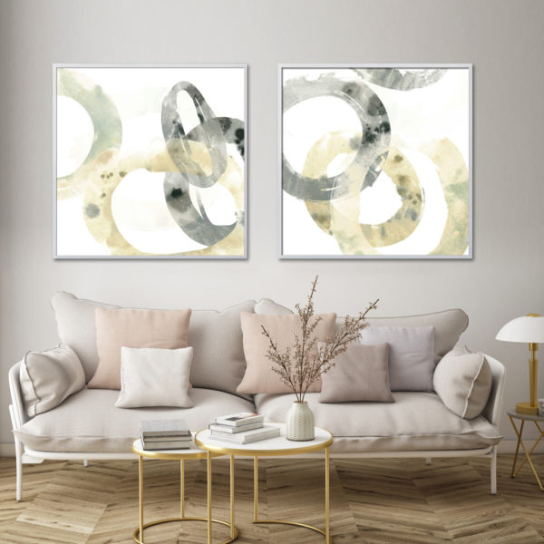 Wall Art Prints - Neutral Halo I by June Vess (2 sets)- Canvas Prints-Poster Prints