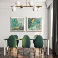 Wall Art Prints - Teal lace (2 sets)- Canvas Prints-Poster Prints - Image 2