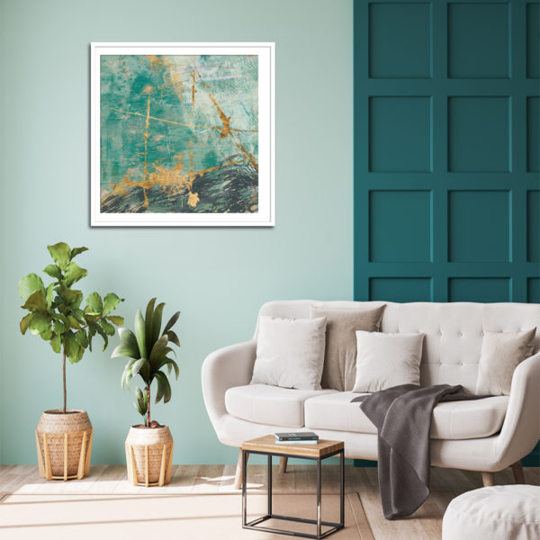 Wall Art Prints - Teal lace (2 sets)- Canvas Prints-Poster Prints - Image 3