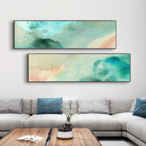 Wall Art - Watercolour Green II - Canvas Prints-Poster Prints - Image 3