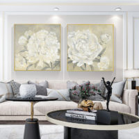 Wall Art - White Peony (2 sets)- Canvas Prints-Poster Prints