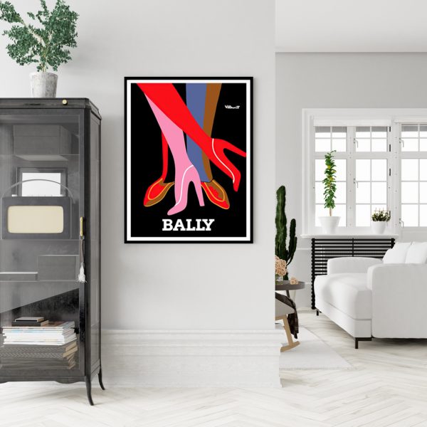 Wall Art - Bally shoes by Bernard Villemot - Canvas Prints-Poster Prints - Image 3