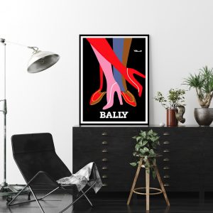 Wall Art - Bally shoes by Bernard Villemot - Canvas Prints-Poster Prints
