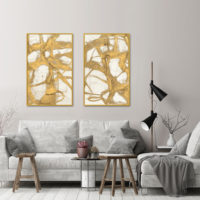 Wall Art - Gold Flow I- Canvas Prints-Poster Prints - Image 3