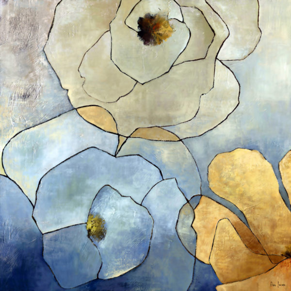 Wall Art - Abstract Blue Gold I - Canvas Prints-Poster Prints - Image 2