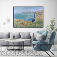 Wall Art - Cliff at Grainval By Monet - Canvas Prints-Poster Prints