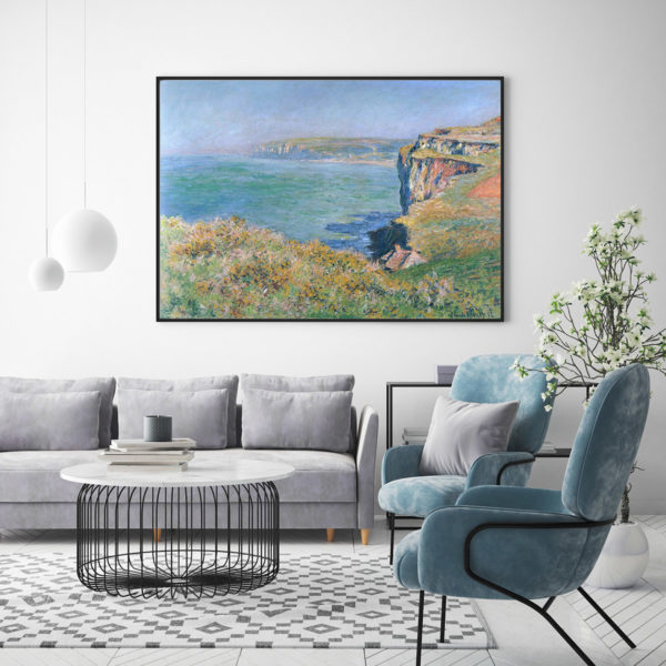 Wall Art - Cliff at Grainval By Monet - Canvas Prints-Poster Prints
