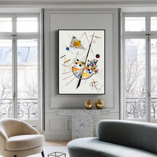 Wall Art - Delicate Tension By Wassily Kandinsky - Canvas Prints-Poster Prints