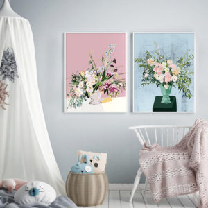 Wall art - Floral 2 sets- Canvas Prints- Poster Prints