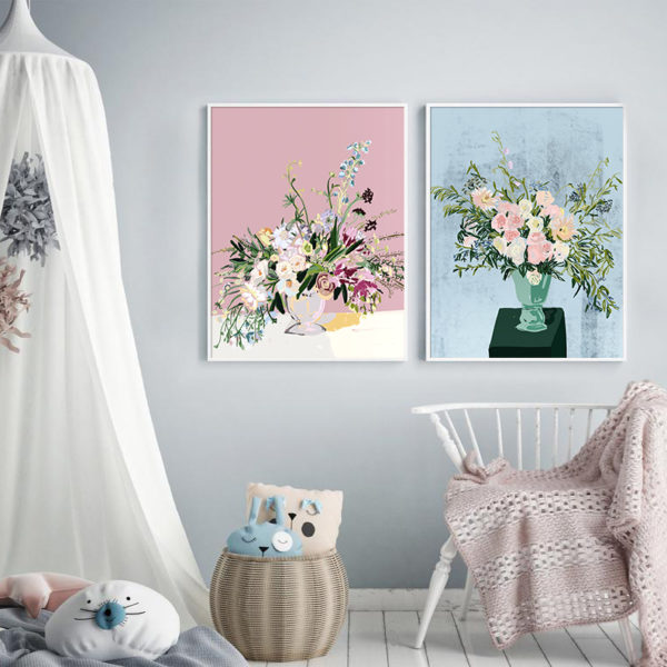 Wall art - Floral 2 sets- Canvas Prints- Poster Prints