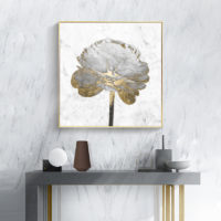 Wall Art - Gold And White Blossom On White (2 sets)- Canvas Prints-Poster Prints - Image 2