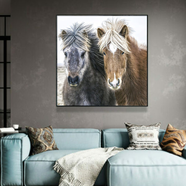 Wall Art - Icelandic Horses In Winter - Canvas Prints-Poster Prints - Image 2