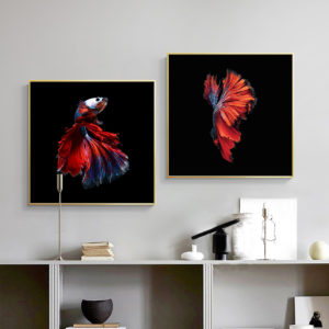 Wall Art - Siamese Fighting Fish (2 sets)- Canvas Prints-Poster Prints