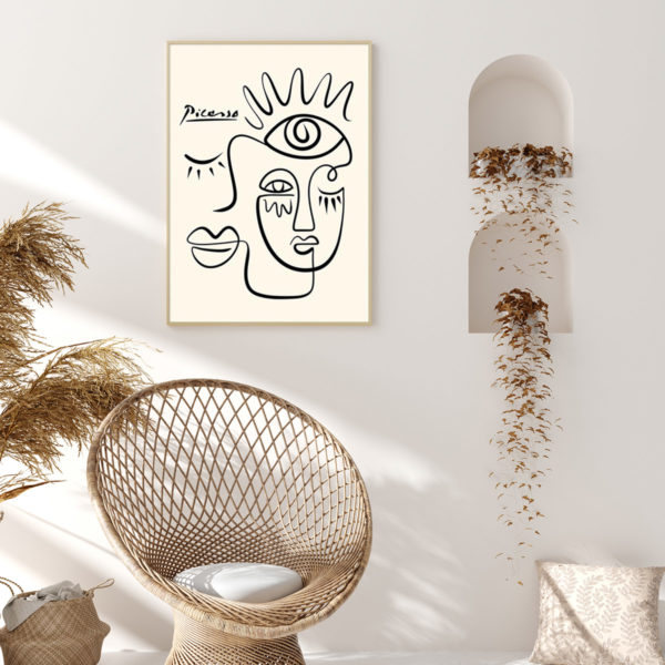Wall Art - Line Art By Pablo Picasso - Canvas Prints-Poster Prints - Image 4