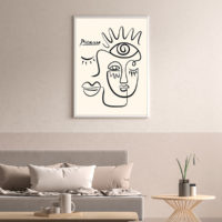 Wall Art - Line Art By Pablo Picasso - Canvas Prints-Poster Prints - Image 2
