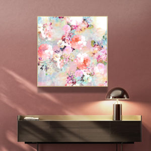 Wall Art - Romantic Pink Watercolor Chic Floral - Canvas Prints-Poster Prints