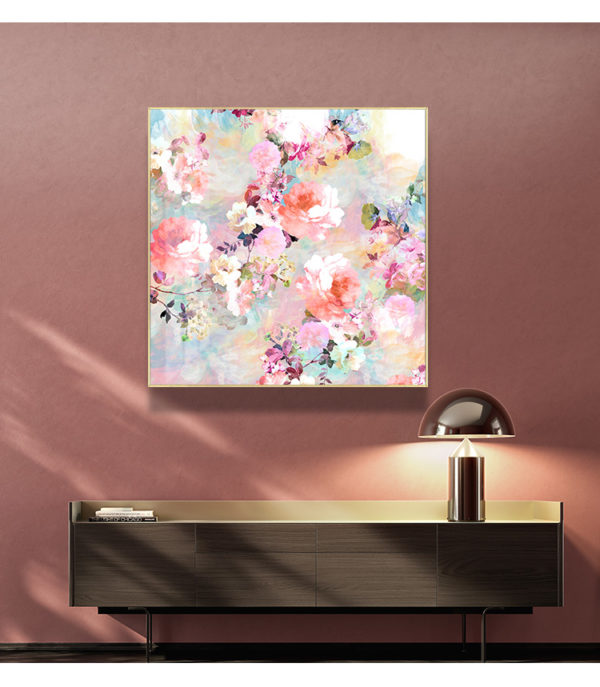 Wall Art - Romantic Pink Watercolor Chic Floral - Canvas Prints-Poster Prints