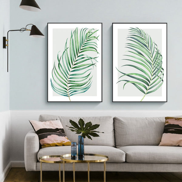 Wall art - Watercolour Palm 2 sets- Canvas Prints- Poster Prints - Image 4