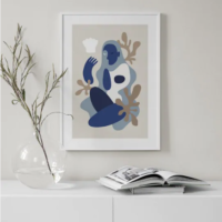 Wall art  -Blue Figure - Canvas Prints - Poster Prints