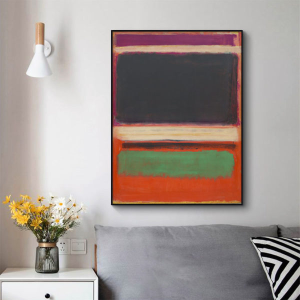 Wall Art - Black Orange Green By Mark Rothko - Canvas Prints-Poster Prints - Image 3