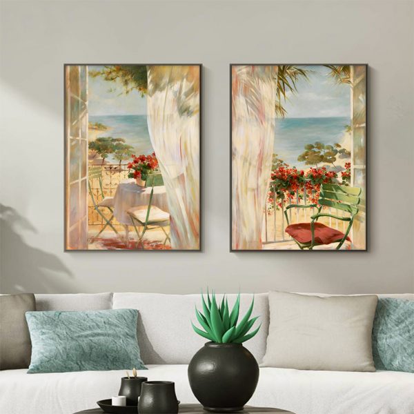 Wall art - Flowers Painting Style 2 sets- Canvas Prints- Poster Prints