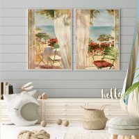 Wall art - Flowers Painting Style 2 sets- Canvas Prints- Poster Prints - Image 3