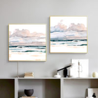 Wall Art Prints - Abstract Pink Sky 2 sets - Canvas Prints-Poster Prints