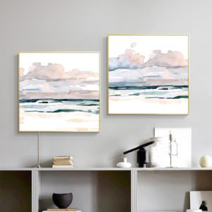 Wall Art Prints - Abstract Pink Sky 2 sets - Canvas Prints-Poster Prints