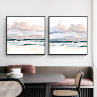 Wall Art Prints - Abstract Pink Sky 2 sets - Canvas Prints-Poster Prints - Image 3