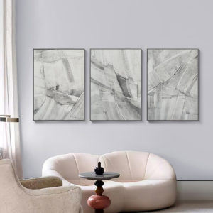 Wall Art  - Abstract Grey 3 sets - Poster Prints -Canvas Prints