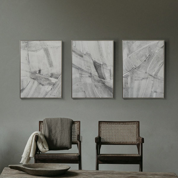 Wall Art  - Abstract Grey 3 sets - Poster Prints -Canvas Prints - Image 2