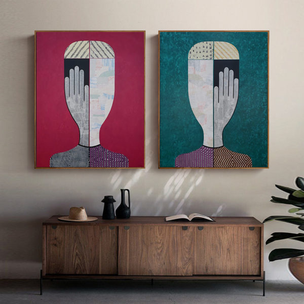 Wall art - Abstract Man And Woman - Canvas Prints- Poster Prints - Image 3