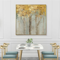 Wall Art - Golden Leaves 2 sets - Canvas Prints-Poster Prints - Image 4