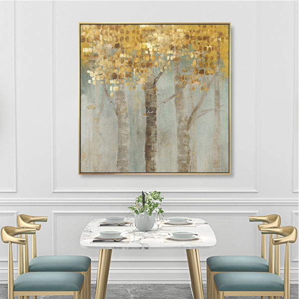 Wall Art - Golden Leaves 2 sets - Canvas Prints-Poster Prints - Image 4
