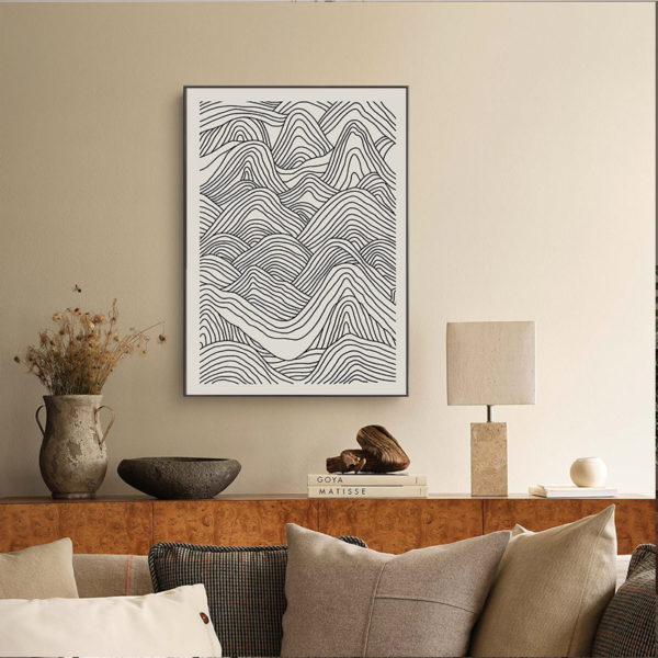 Wall Art  - Line Art Mountain 3 sets - Poster Prints -Canvas Prints - Image 2