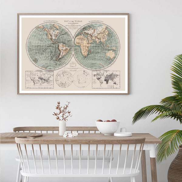 Wall Art - Map Of The World - Canvas Prints-Poster Prints
