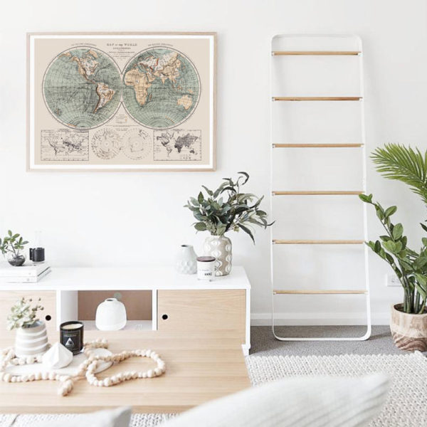 Wall Art - Map Of The World - Canvas Prints-Poster Prints - Image 2