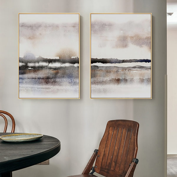 Wall art - Watercolor Sea And Sky 2 sets - Canvas Prints- Poster Prints