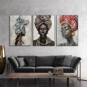 Wall Art  - African women 3 sets II - Poster Prints -Canvas Prints