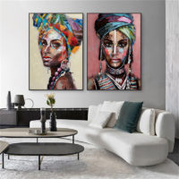 Wall art - African women 2 sets - Canvas Prints- Poster Prints