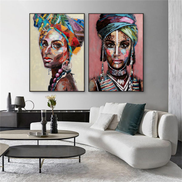 Wall art - African women 2 sets - Canvas Prints- Poster Prints