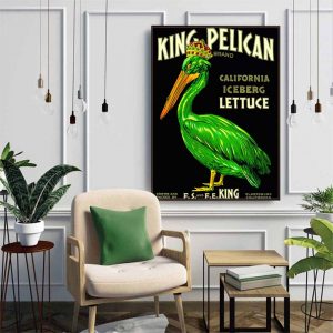 Wall Art -  King Pelican - Canvas Prints-Poster Prints
