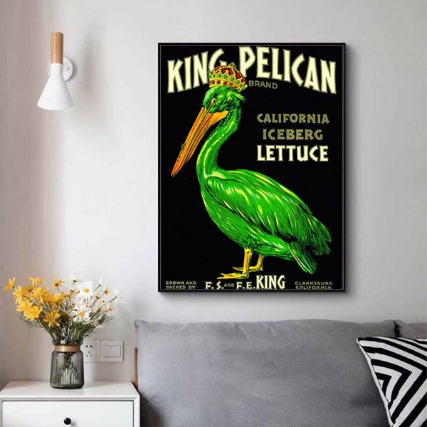 Wall Art -  King Pelican - Canvas Prints-Poster Prints - Image 3