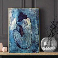 Wall Art – Blue Nude by Pablo Picasso – Canvas Prints-Poster Prints