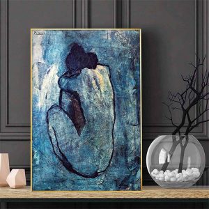 Wall Art – Blue Nude by Pablo Picasso – Canvas Prints-Poster Prints