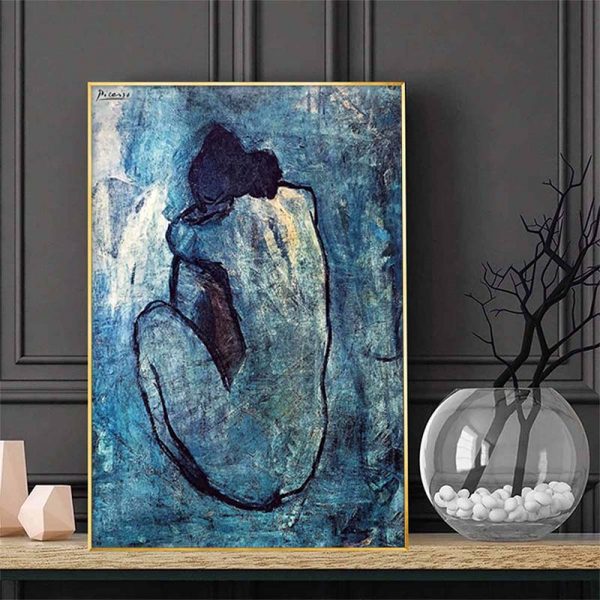 Wall Art – Blue Nude by Pablo Picasso – Canvas Prints-Poster Prints