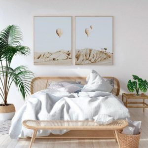 Wall art - Hot Air Balloon 2 sets II - Canvas Prints- Poster Prints