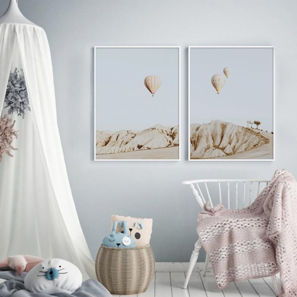 Wall art - Hot Air Balloon 2 sets II - Canvas Prints- Poster Prints - Image 2
